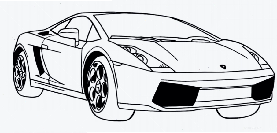 Tranh tô màu siêu xe Lamborghini Gallardo