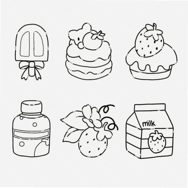 Tranh tô màu sticker cute dành cho bé gái với các hình ảnh dễ thương