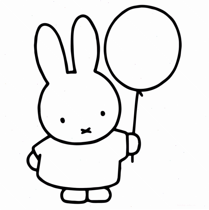 Tranh tô màu thỏ chibi 2 với trang phục dễ thương