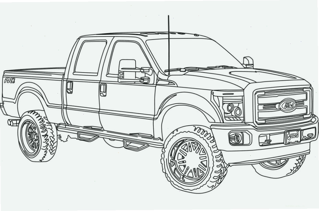 Tranh tô màu xe bán tải Ford F250