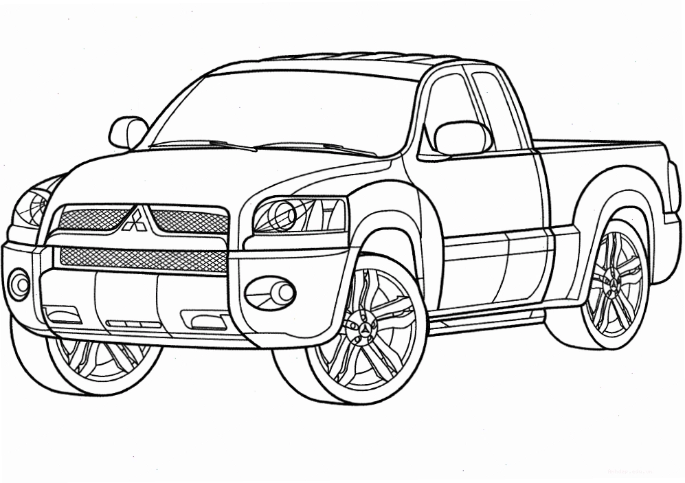 Tranh tô màu xe bán tải Mitsubishi Raider XLS