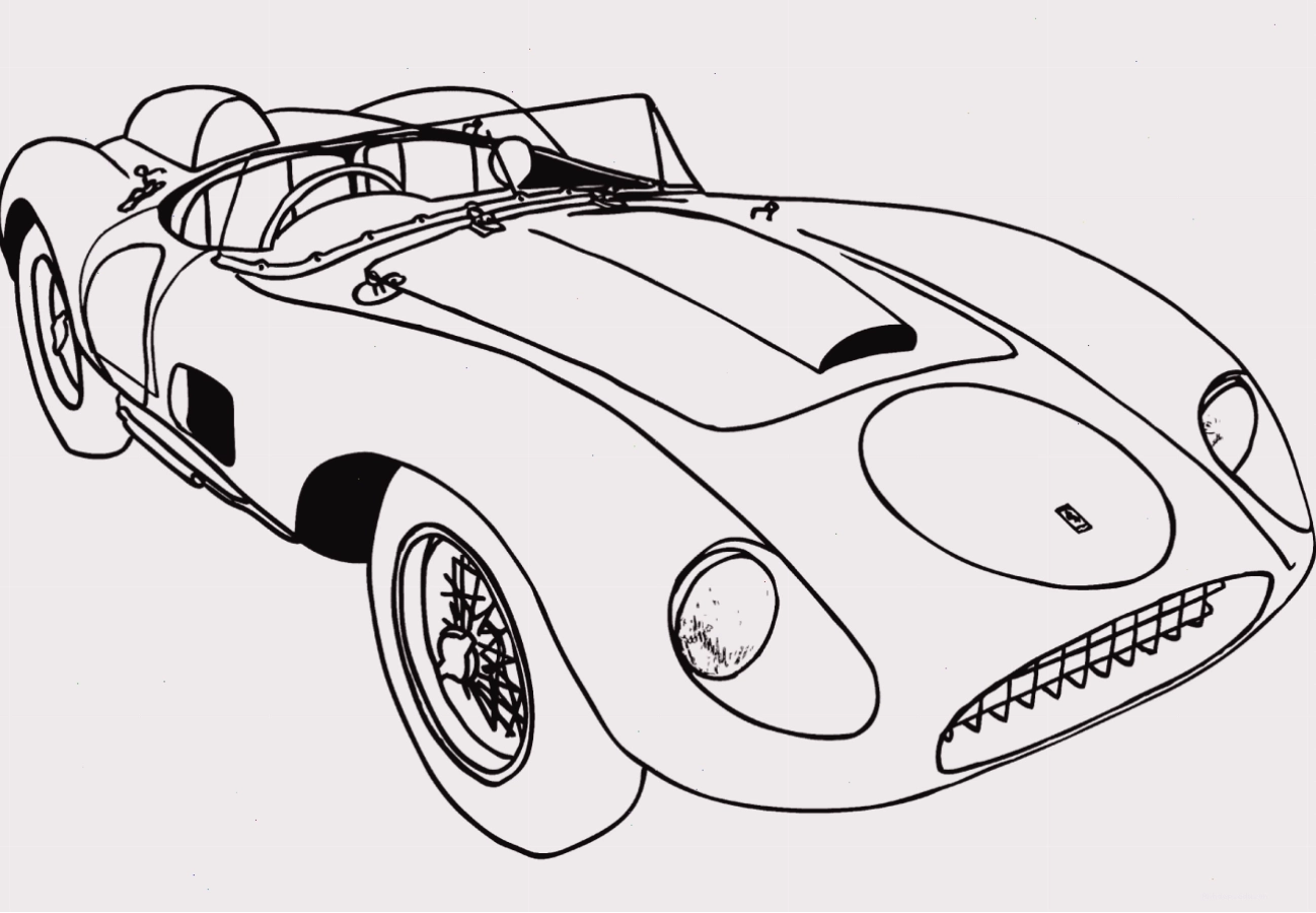 Tranh tô màu xe Ferrari 625 TRC Spider