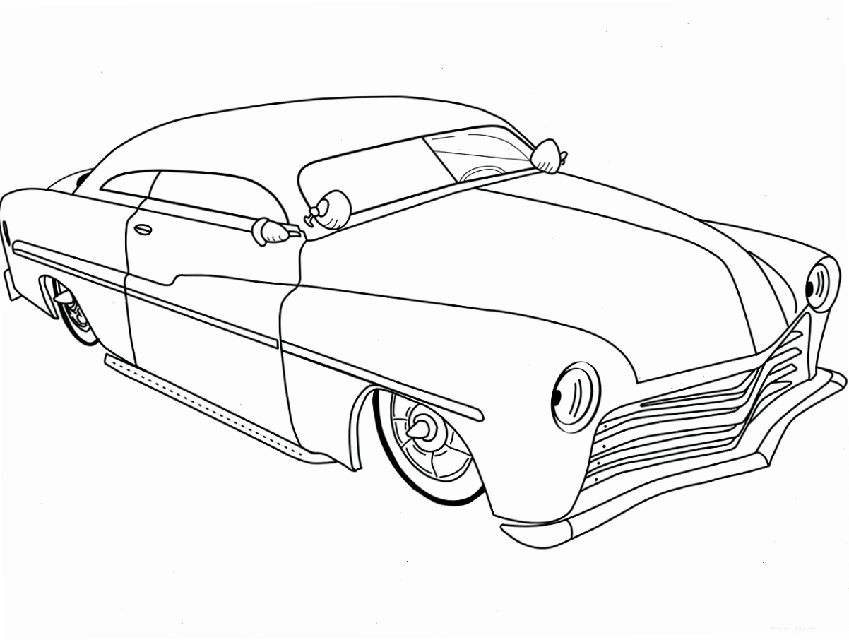 Tranh tô màu xe hơi 1950 Mercury Lowrider