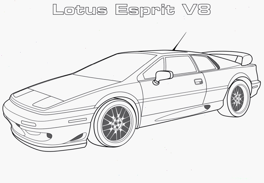 Tranh tô màu xe Lotus Esprit V8