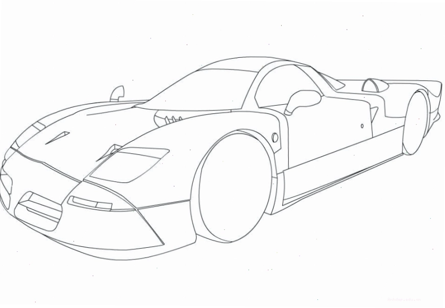 Tranh tô màu xe Nissan R390