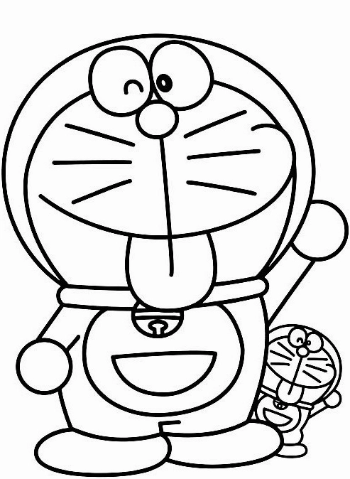 Tuyển tập tranh tô màu Doremon và Nobita cho bé học về tình bạn