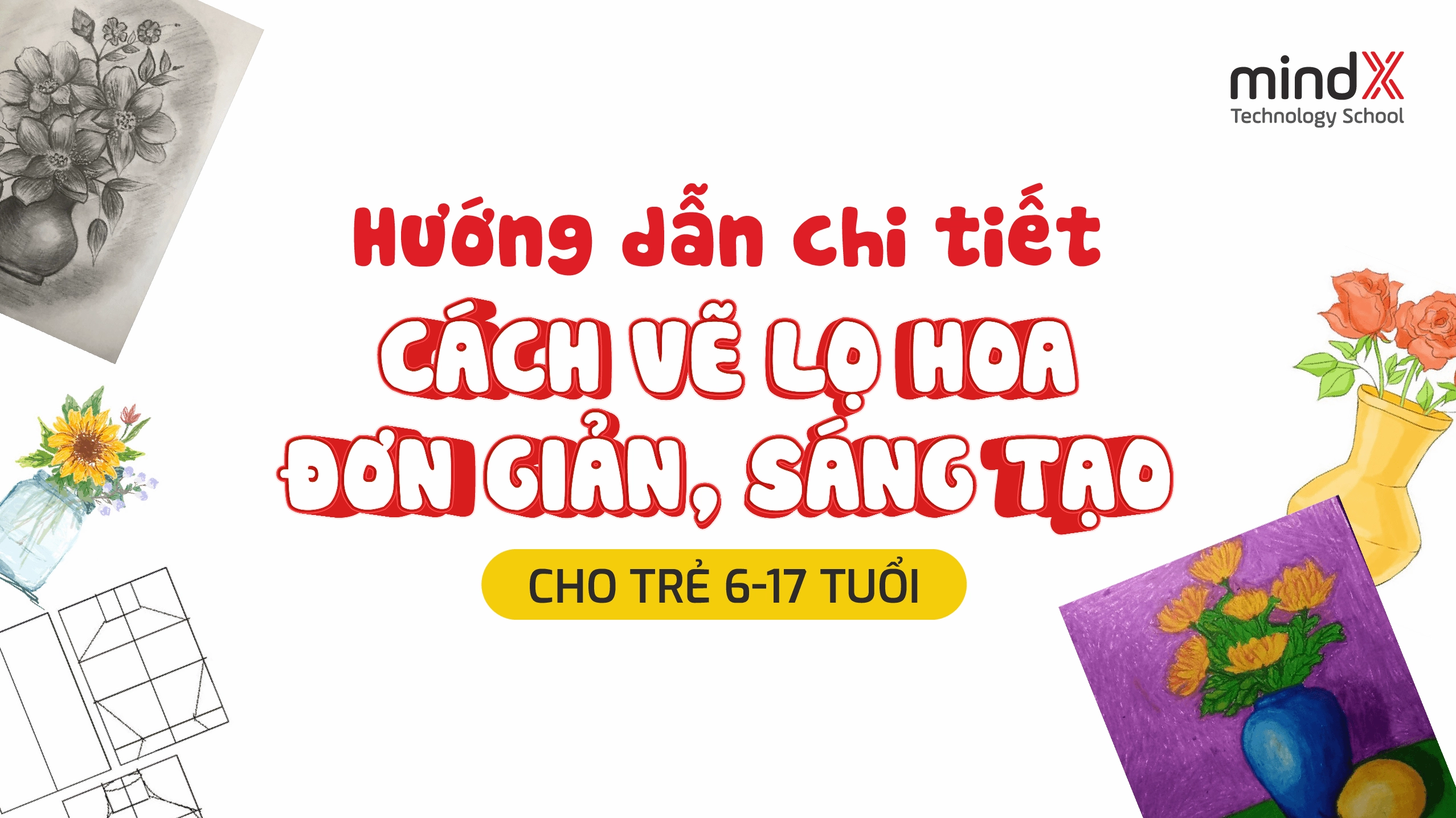 Vẽ bình hoa đơn giản nhất: Hướng dẫn chi tiết cho người mới bắt đầu