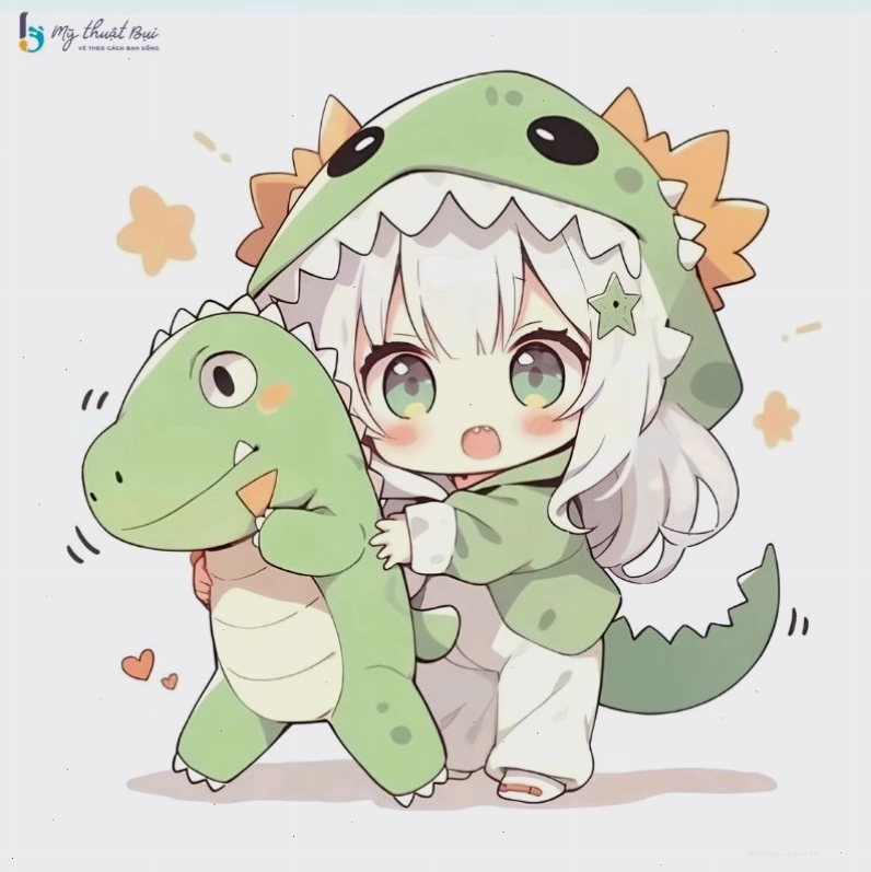 Vẽ chibi cute girl anime đơn giản và cách tô màu hiệu quả