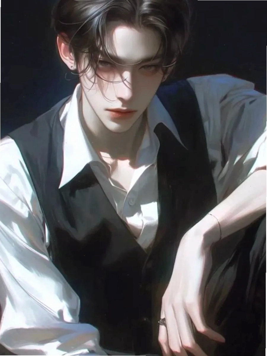 Vẻ đẹp trai lạnh lùng trong tranh vẽ anime nam
