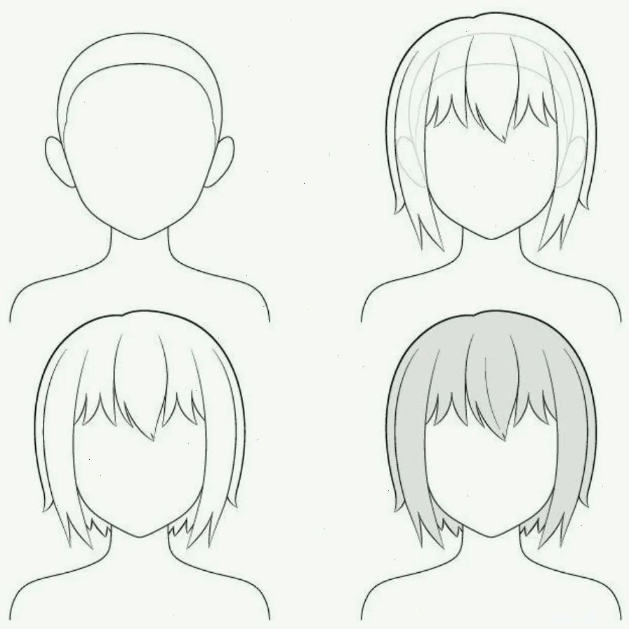 Vẽ tóc anime nữ ngắn cá tính và năng động