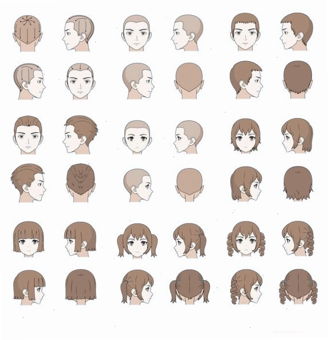 Vẽ tóc chibi nữ đáng yêu