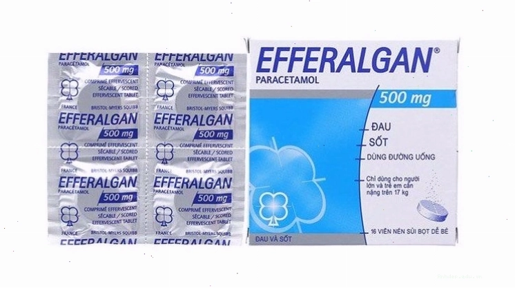Viên nén thuốc Paracetamol 500mg, hàm lượng phổ biến để giảm đau và hạ sốt