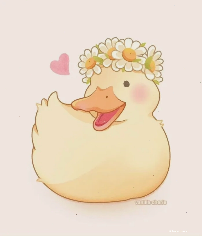 Vịt chibi cute làm hình nền máy tính