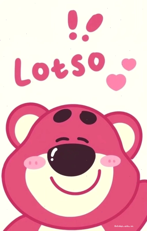 Wallpaper gấu dâu cười cute cho điện thoại