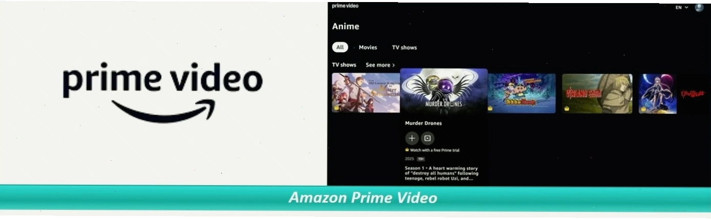 Xem anime trên Amazon Prime Video