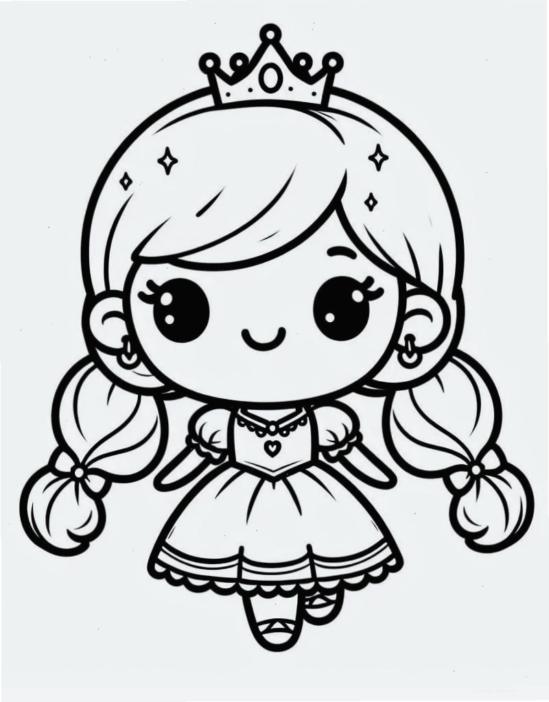 Công Chúa Chibi Dễ Thương mang phong cách hiện đại