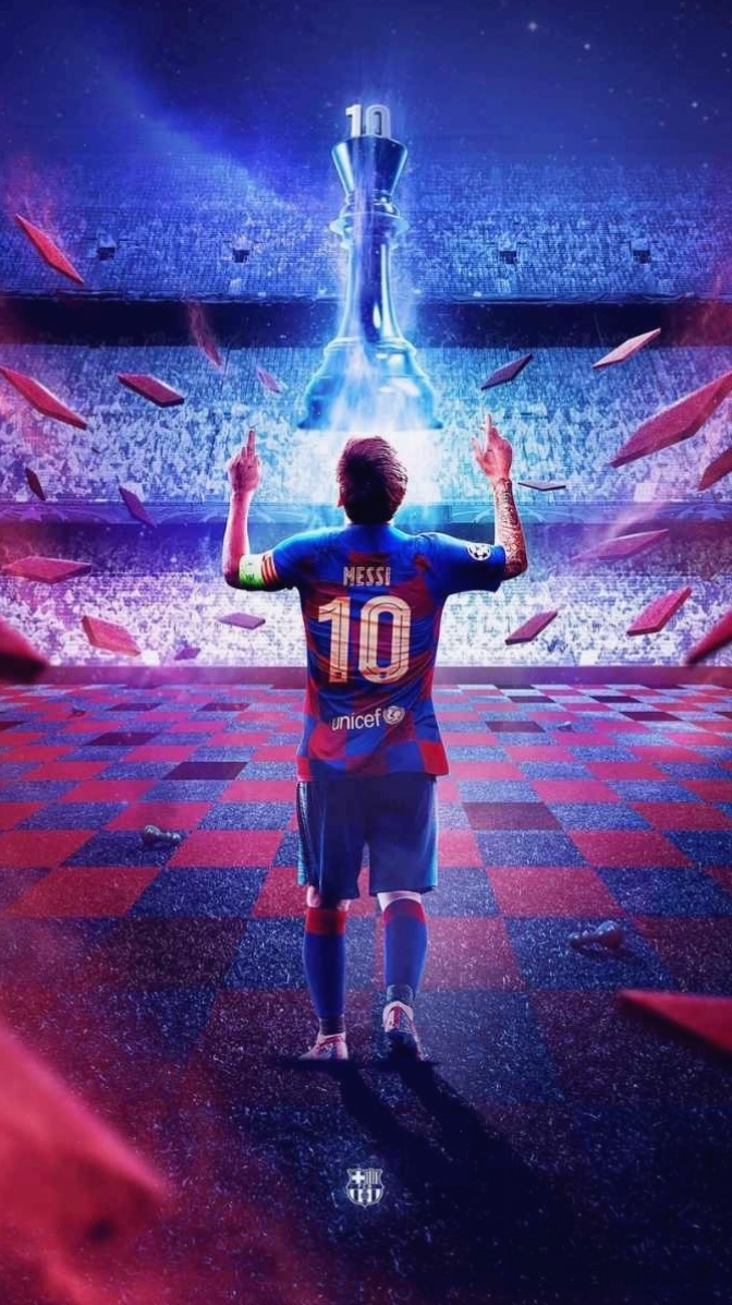 Lionel Messi chibi với những đường bóng ma thuật