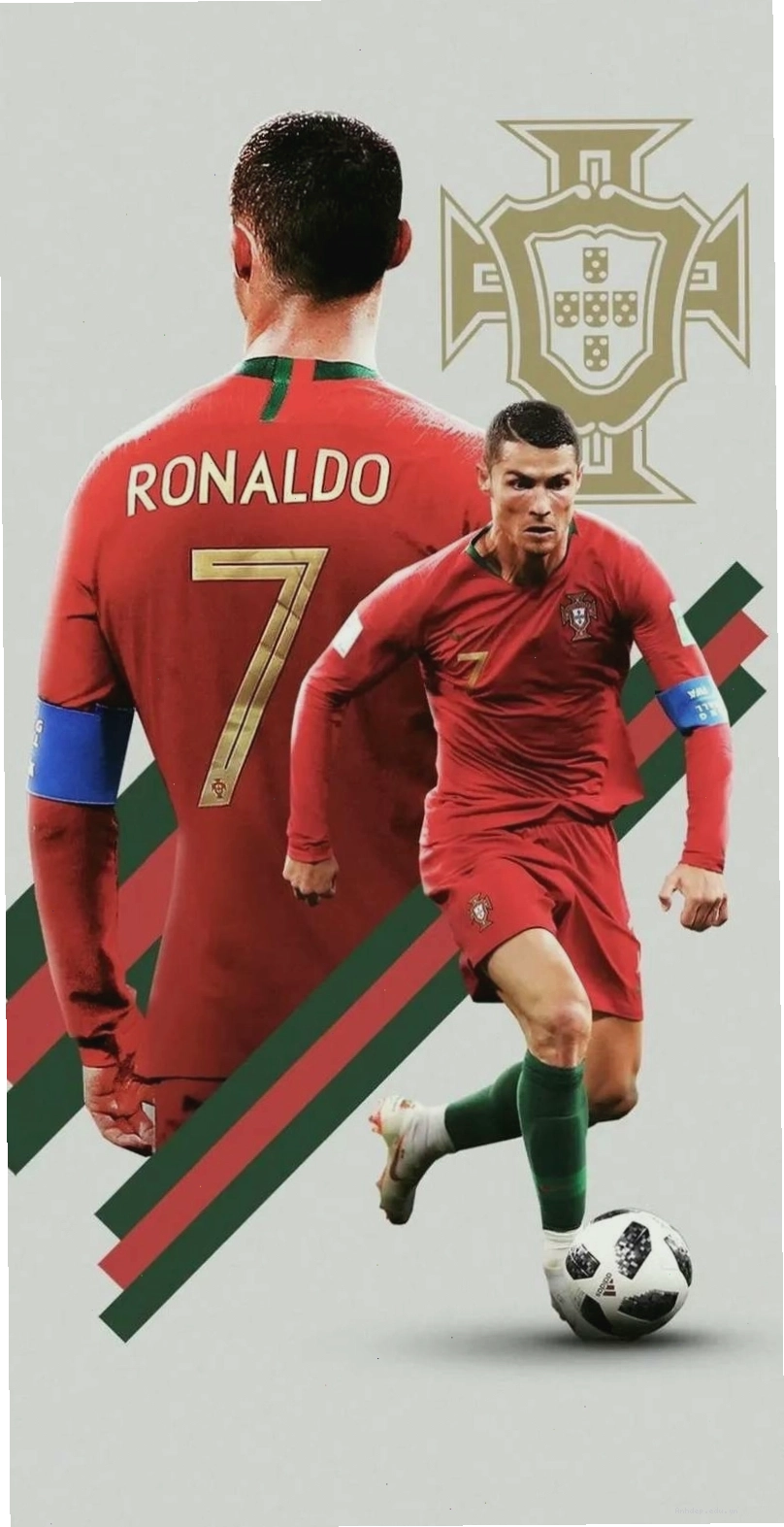 Ronaldo chibi trong màu áo đội tuyển quốc gia Bồ Đào Nha