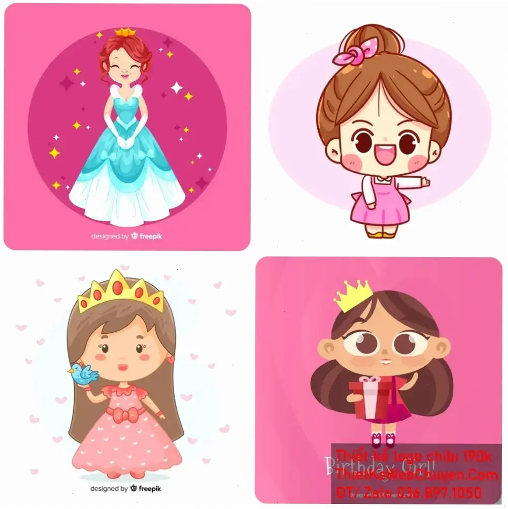 ảnh chibi công chúa dễ thương cute