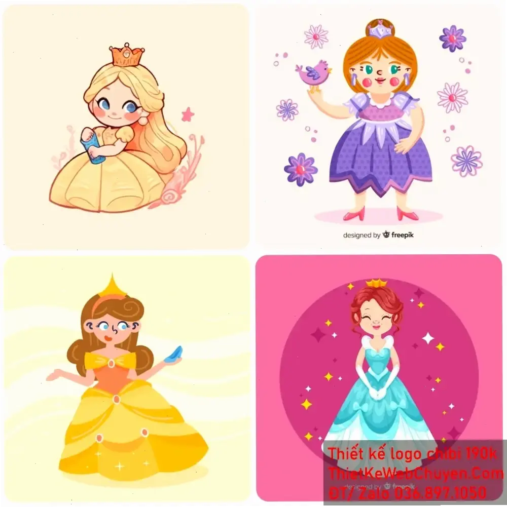 ảnh chibi công chúa dễ thương cute