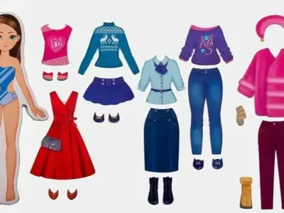Bộ sưu tập tranh tô màu búp bê siêu đáng yêu cho bé