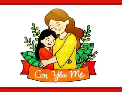 Bộ tranh tô màu ngày 20/10 ngày phụ nữ Việt Nam cho bé 