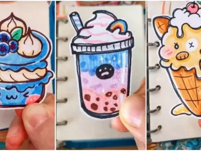 Tranh tô màu đồ ăn cute mini
