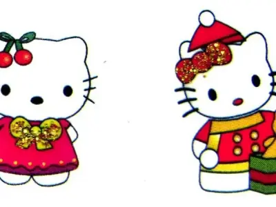 Tranh tô màu hello kitty