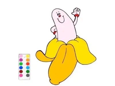 129+ tranh tô màu quả chuối cute đáng yêu cho bé
