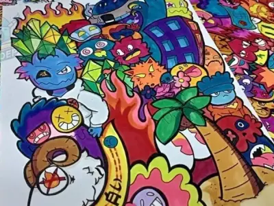 99+ tranh tô màu Doodle siêu cute dành cho các bé 
