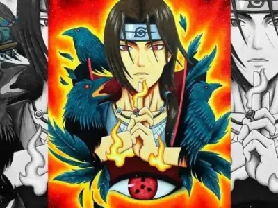 Bộ tranh tô màu Itachi siêu ngầu dành cho bé 