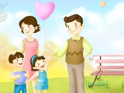 Bộ sưu tập hình ảnh chibi hoạt hình về gia đình hạnh phúc