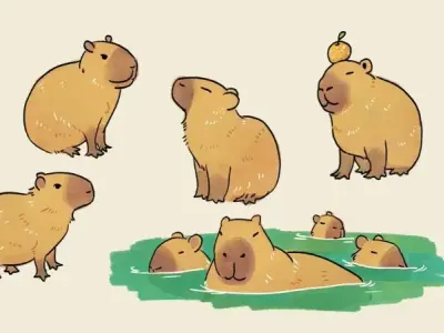 Tải ngay 333+  tranh tô màu capybara vui nhộn cho bé