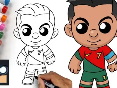 Khám phá 222+ tranh tô màu Ronaldo cho bé yêu thích bóng đá