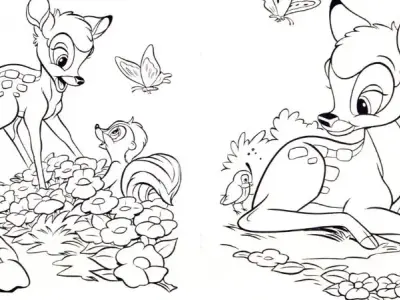Khám phá bộ sưu tập tranh tô màu Bambi dành cho bé yêu