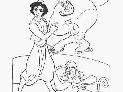 Top 109+ tranh tô màu Aladdin và thần đèn đẹp nhất cho bé