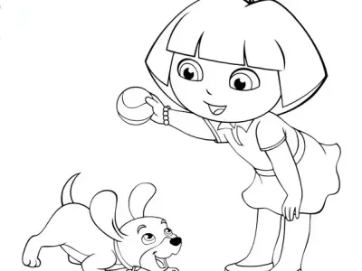 50+ mẫu tranh tô màu Dora The Explorer giúp bé phát triển