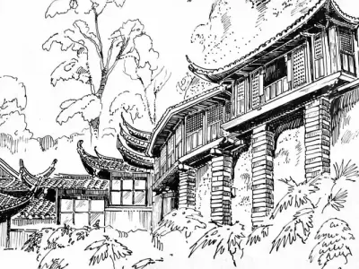 Khám phá lịch sử qua bộ tranh tô màu di tích cổ đại tuyệt đẹp