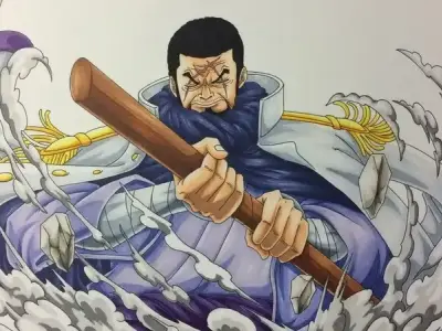 Hình ảnh Fujitora ngầu lòi trong One Piece không thể bỏ lỡ