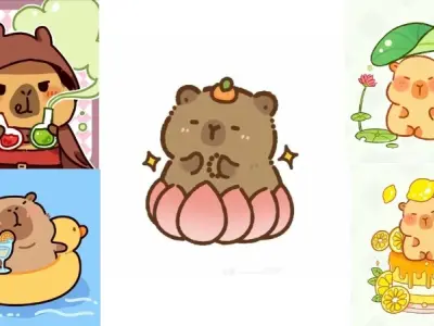 Tổng hợp ảnh cute chibi capybara hot trend mạng xã hội