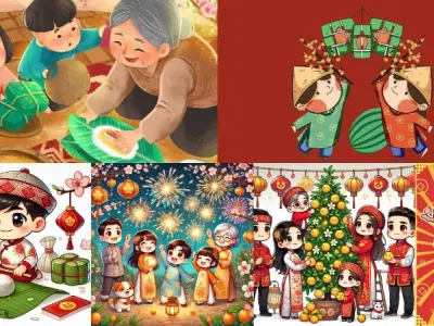 Khám phá loạt ảnh chibi tết siêu dễ thương đón năm mới