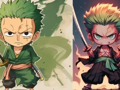 Tải ngay bộ ảnh chibi Zoro dễ thương cực chất dành tặng fan
