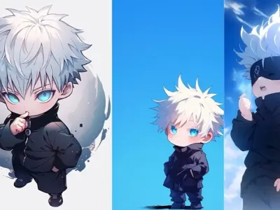 Bộ ảnh Gojo chibi cute làm hình nền cực chất cho fan Jujutsu