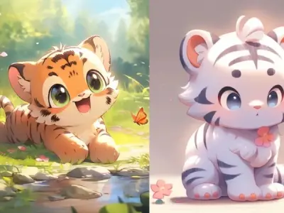 Chiêm ngưỡng ảnh Hổ chibi cute dành cho fan yêu động vật
