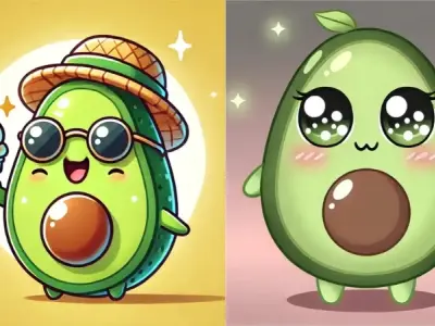 Tuyển tập ảnh trái bơ chibi cute dễ thương ngất ngây