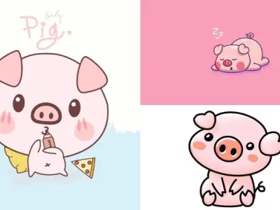 Hình ảnh heo cute chibi làm rung động cộng đồng mạng
