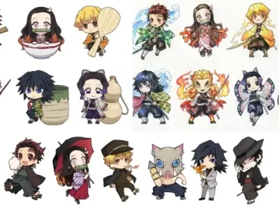 Trọn bộ ảnh thanh gươm diệt quỷ chibi phong cách fanart
