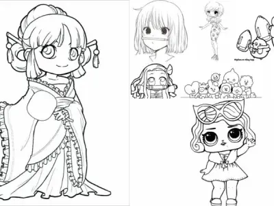 Tuyển chọn tranh tô màu chibi cute hot nhất hiện nay