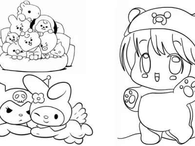 Top tranh tô màu cute được các bé yêu thích nhất 2025