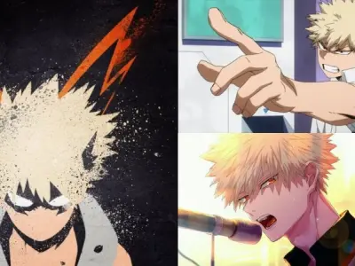 Hình avatar Bakugou bùng nổ đậm chất anh hùng hành động